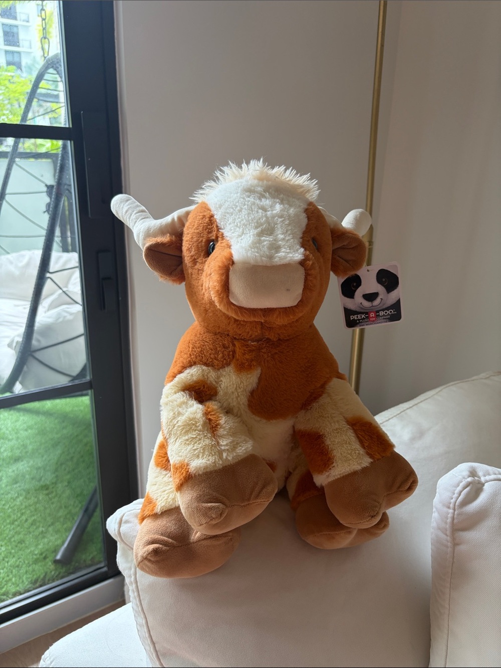 Plush bull usf Cow Stuffed Animal - Brown & Cream university of south florida